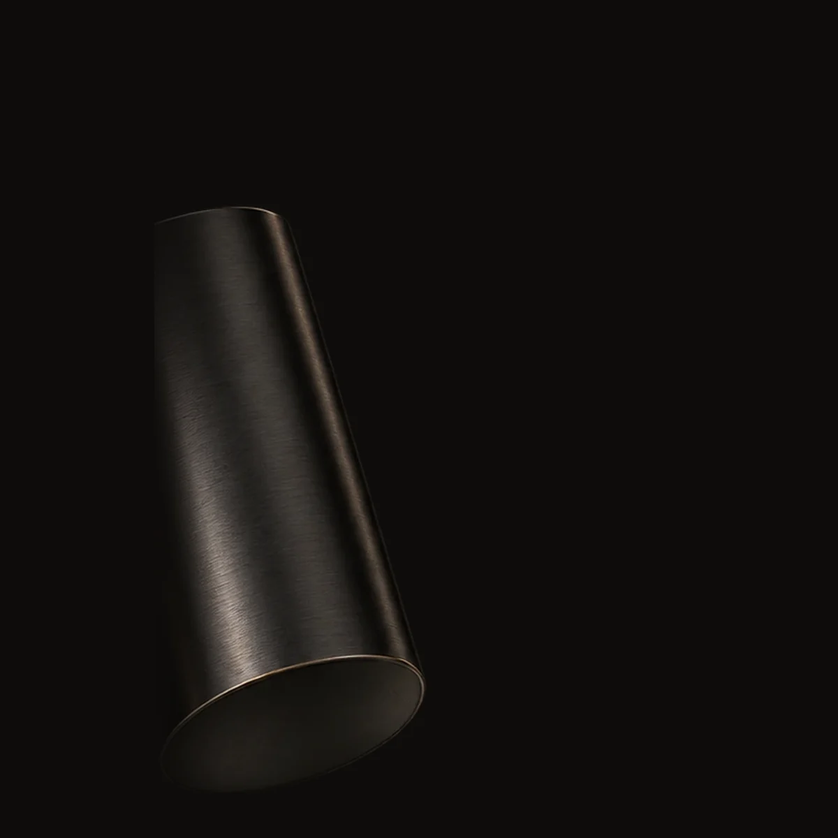 Brushed black metal magnetic cap